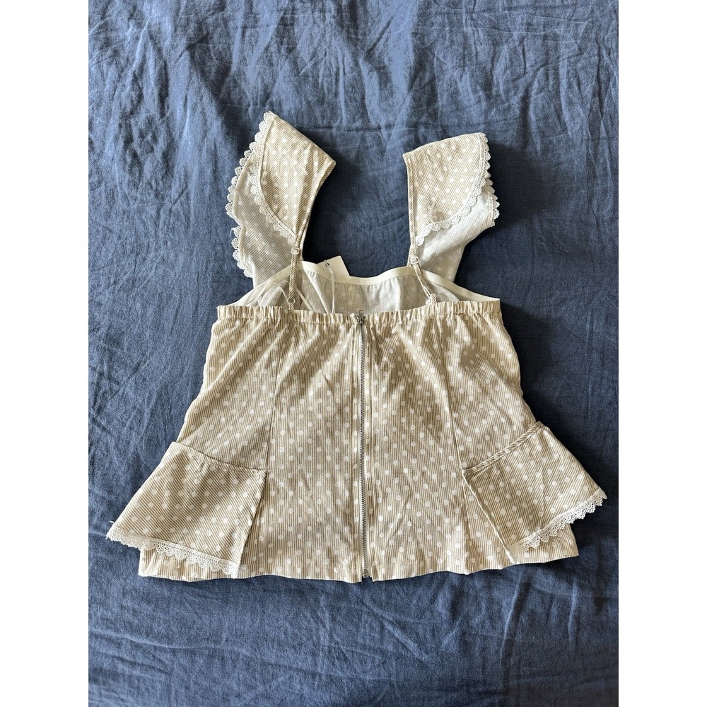 Lulumari Women's‎ Large Top NWT Ruffled Cross Front - Picture 5 of 8